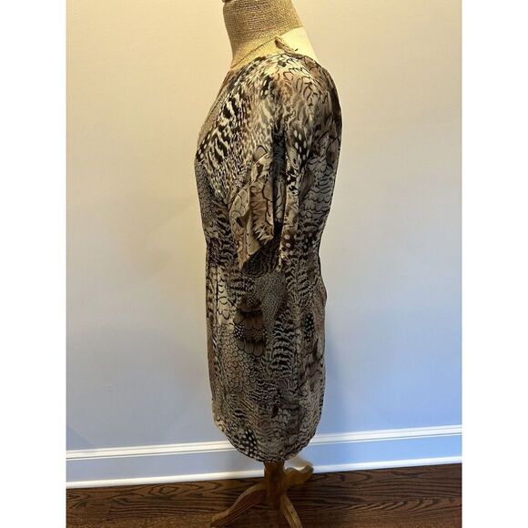 Rag and Bone 100% Silk Dalmeny Feather Print Dress Size 6 - Picture 5 of 13